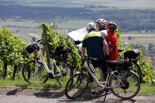 Csm landidyll hotel lamm vaihingen horrheim traditionsreicher gasthof mit tollen freizeitmoeglichkeiten radeln in den weinbergen bestagergruppe mit raedern liest radkarte michaelmeyer foto