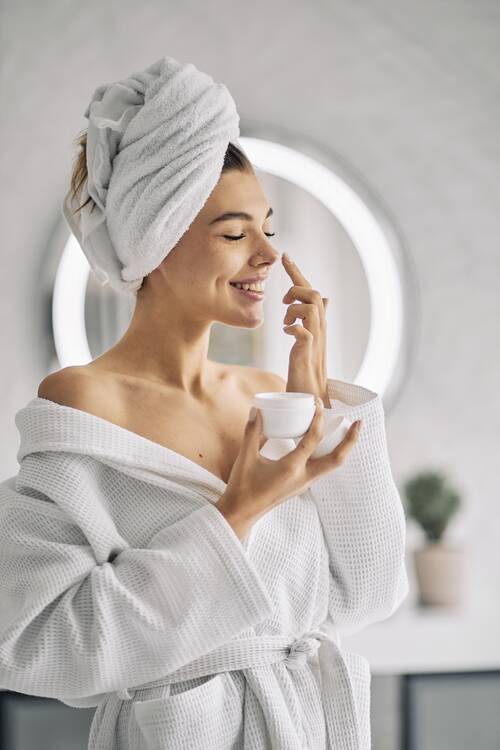 woman, wellness, skincare